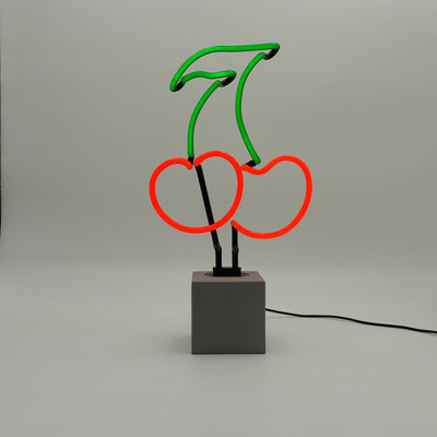 "Kirschen" Glas Stand-Neon