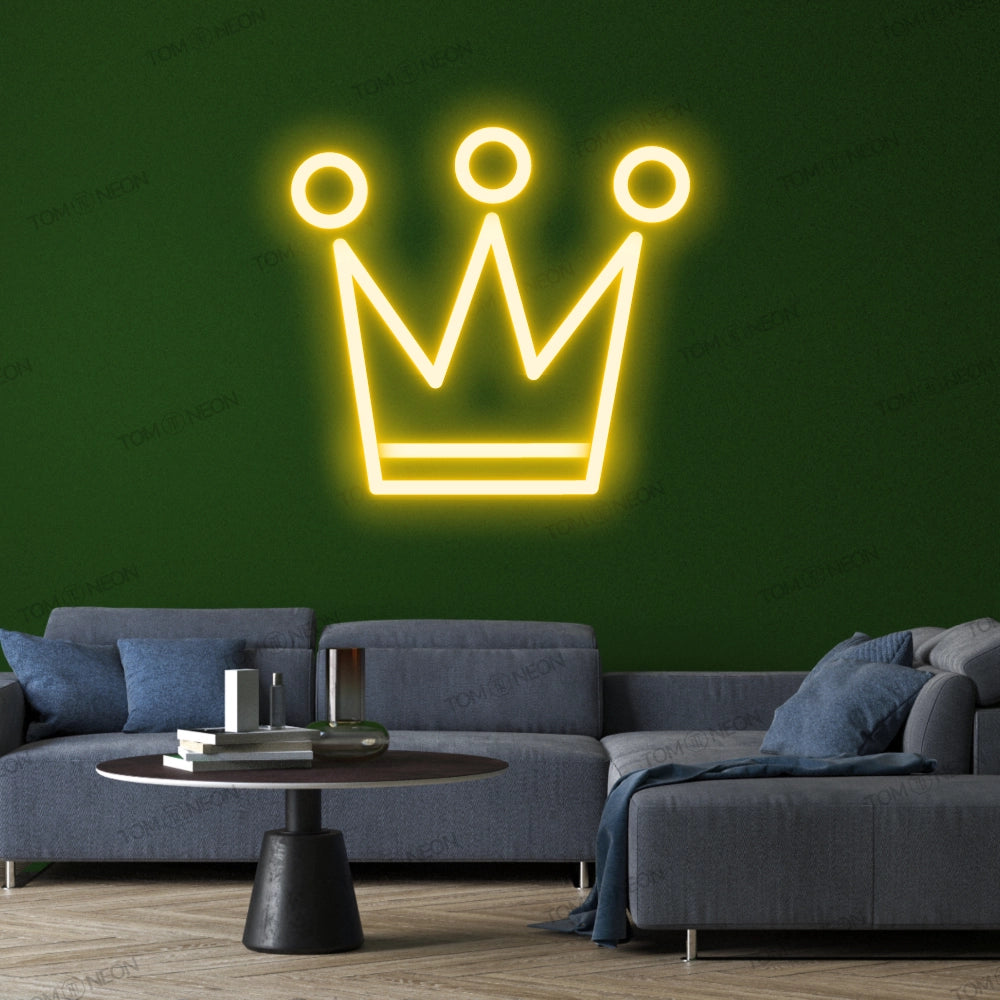 Krone LED Lichtschild - Majestätische Eleganz aus Neon
