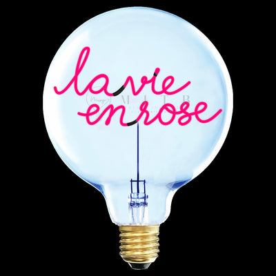 "la vie en rose" LED Deko-Glühbirne – Botschaftsleuchte