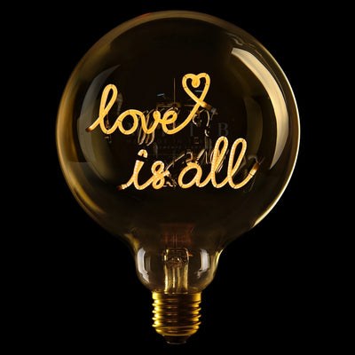 "love is all" LED Deko-Glühbirne – Botschaftsleuchte