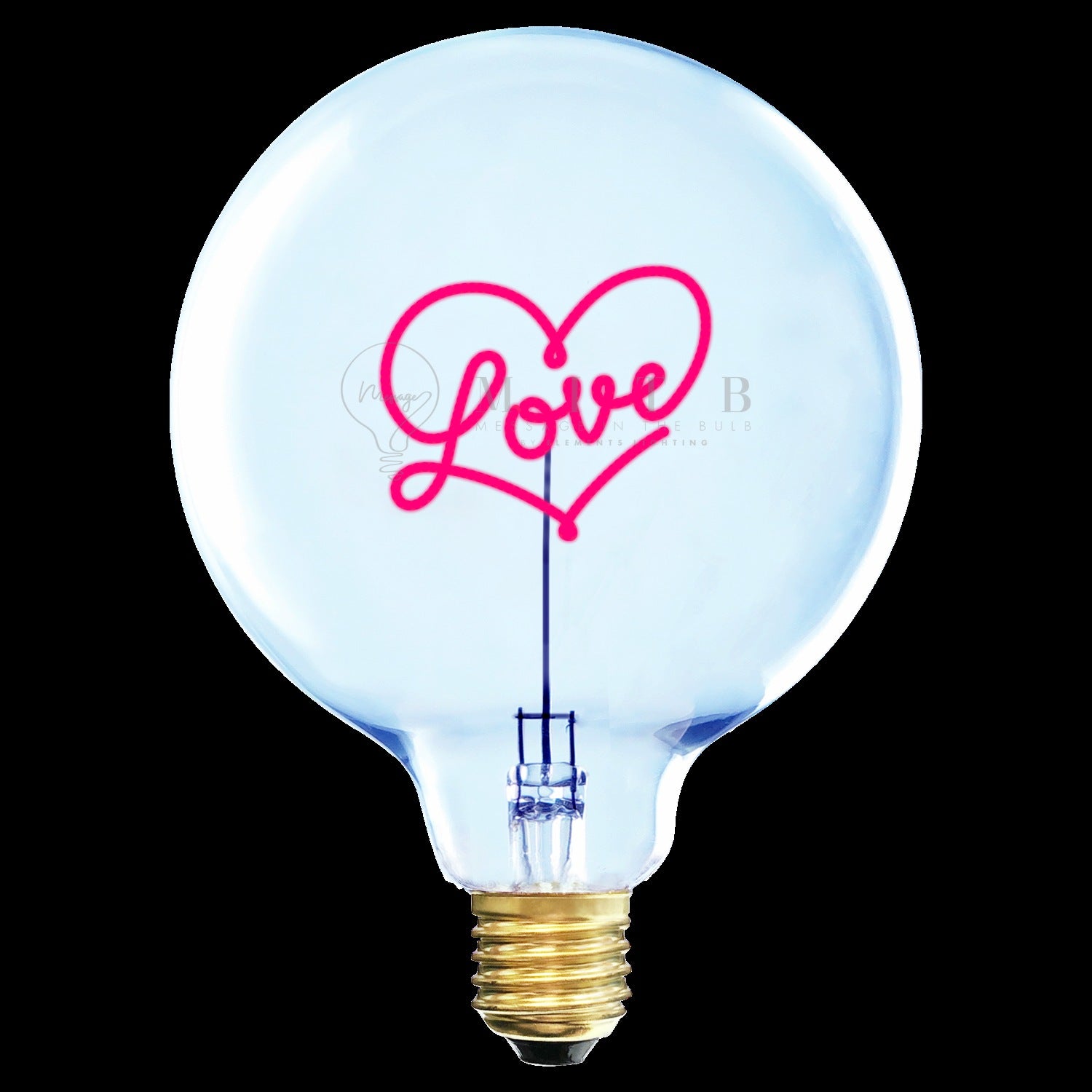 "Love" LED Deko-Glühbirne – Botschaftsleuchte