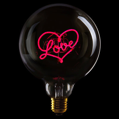 "Love" LED Deko-Glühbirne – Botschaftsleuchte