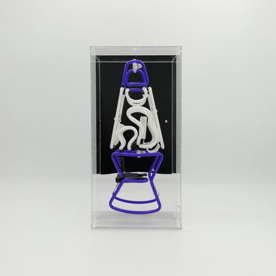 Lavalampe Glas Neon Box | Retro-inspirierte Neon Box in Blau-Pink oder Rot-Gelb