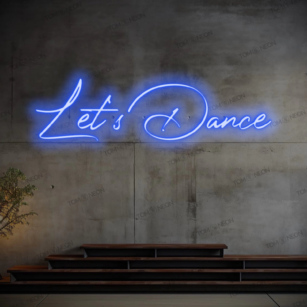 "Let's dance" LED neon sign lettering