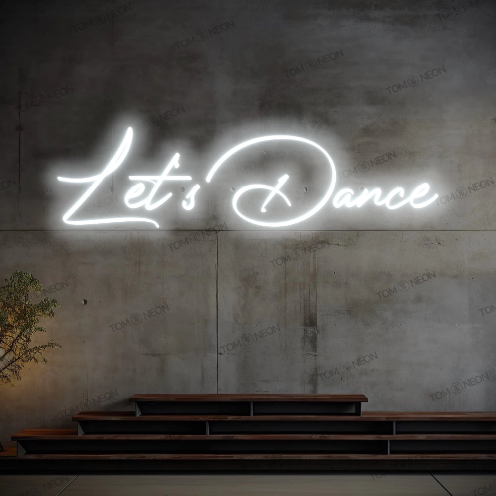 "Let's dance" LED neon sign lettering