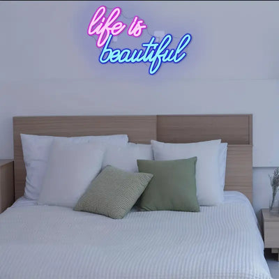 Life is Beautiful LED Neon Schriftzug – USB Neon Sign – Perfekte Geschenkidee | TOM NEON