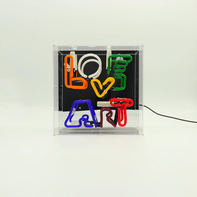 "Love Art" Glas Neon Box