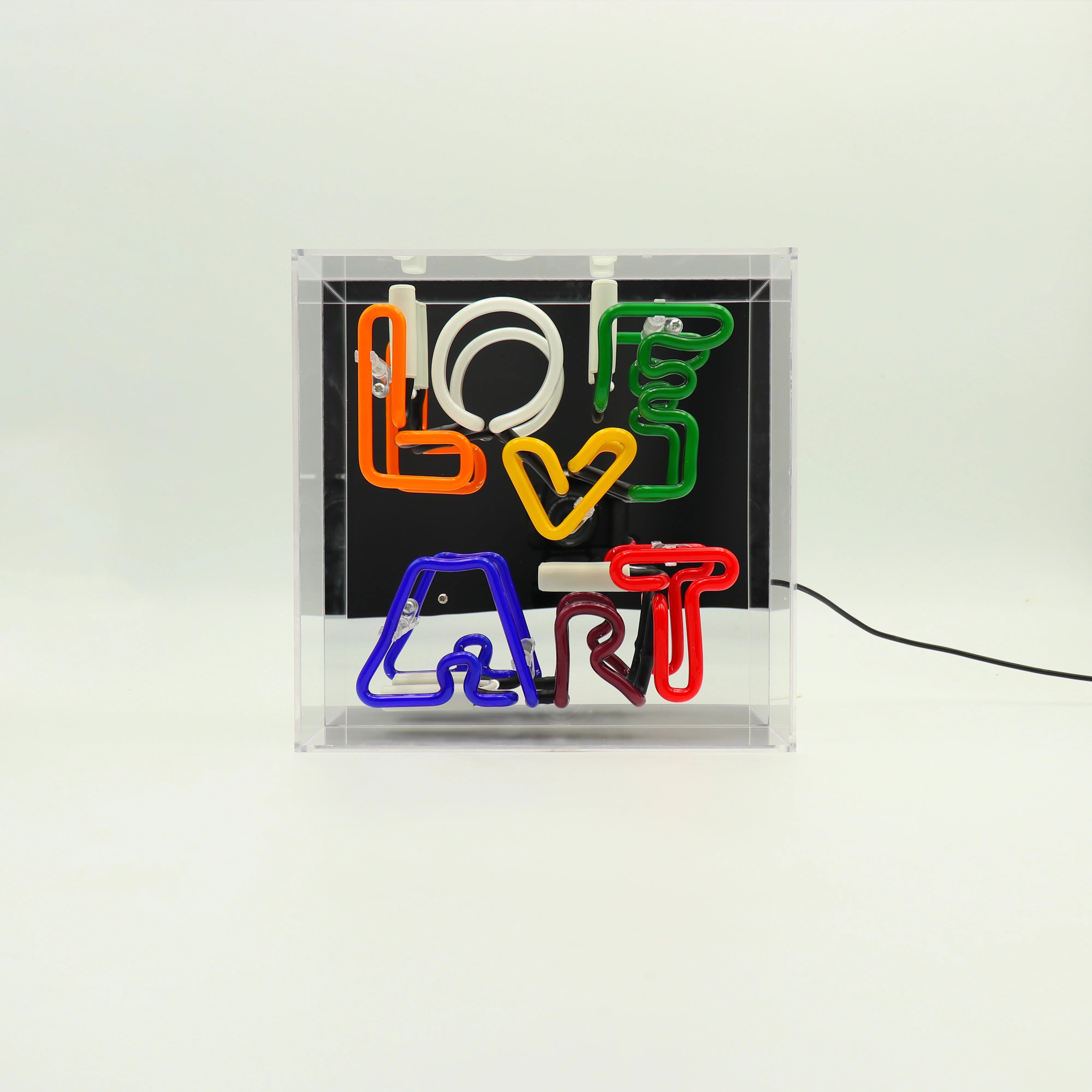 "Love Art" Glas Neon Box