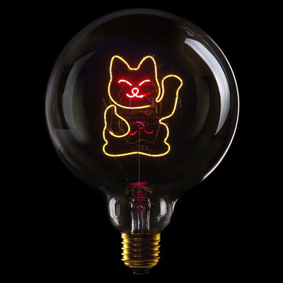 „Lucky Cat“ Akku LED Deko-Glühbirne – Botschaftsleuchte