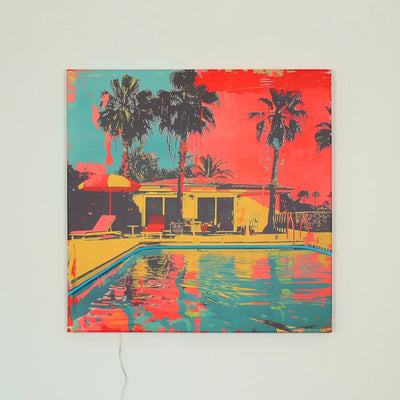 "Miami Pool" LED Neon Wandkunst