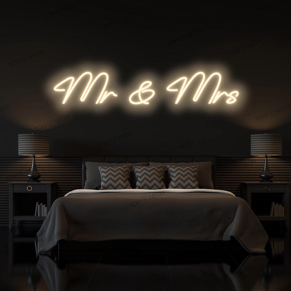 "Mr & Mrs" Neonschild Sign