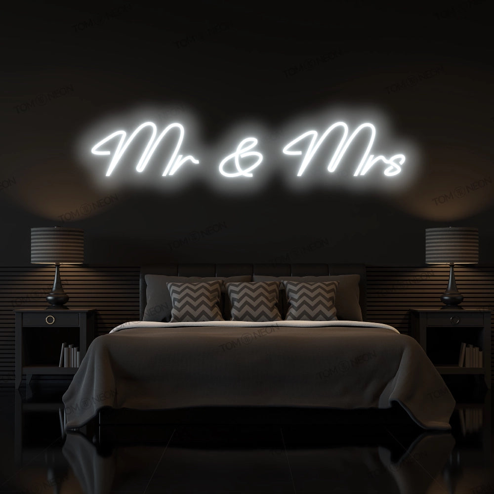 "MR & MRS" neon sign sign