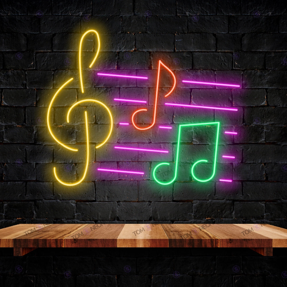 Music notes Led Neon Sign - Creative LED neon sign for your music room