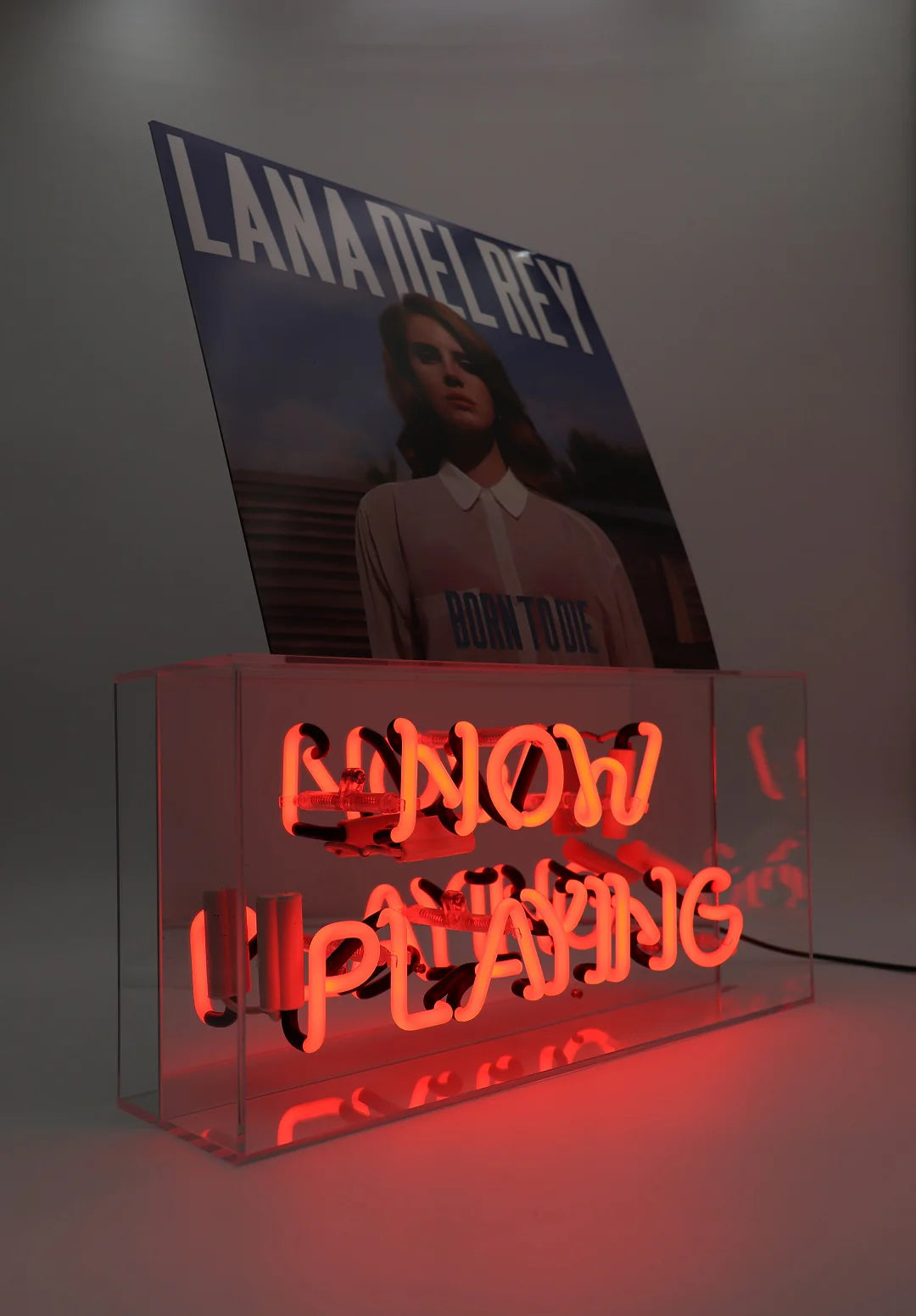 "Now Playing" Glas Neon Box