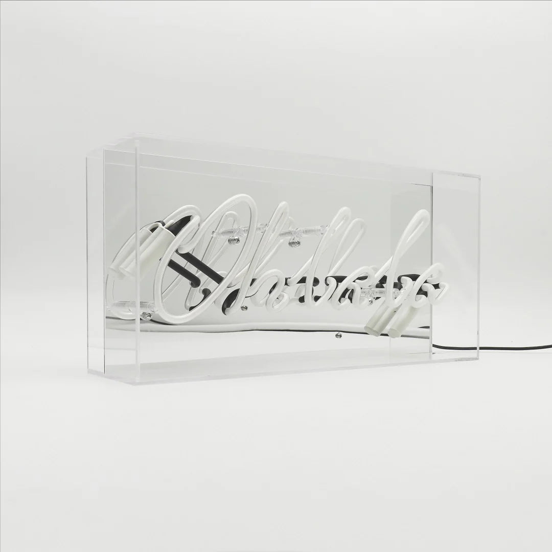 "Oh la la" Glas Neon Box