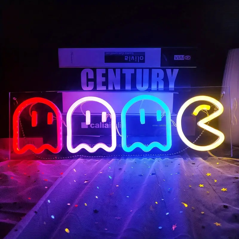 Pac-Man LED Neon Sign – USB Neon Schild – Perfekte Geschenkidee | TOM NEON