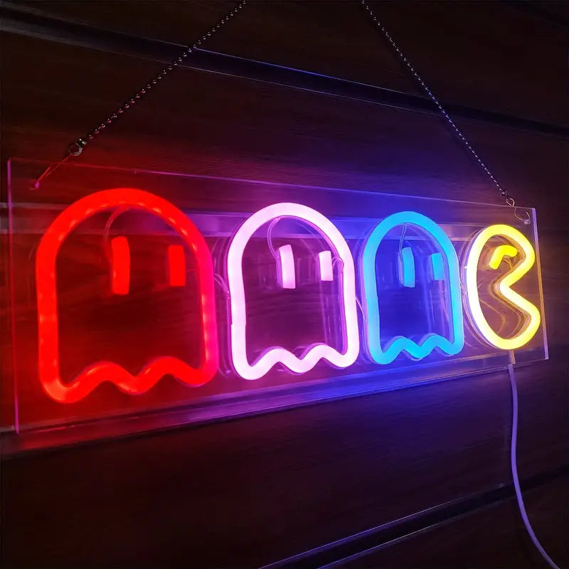 Pac-Man LED Neon Sign – USB Neon Schild – Perfekte Geschenkidee | TOM NEON