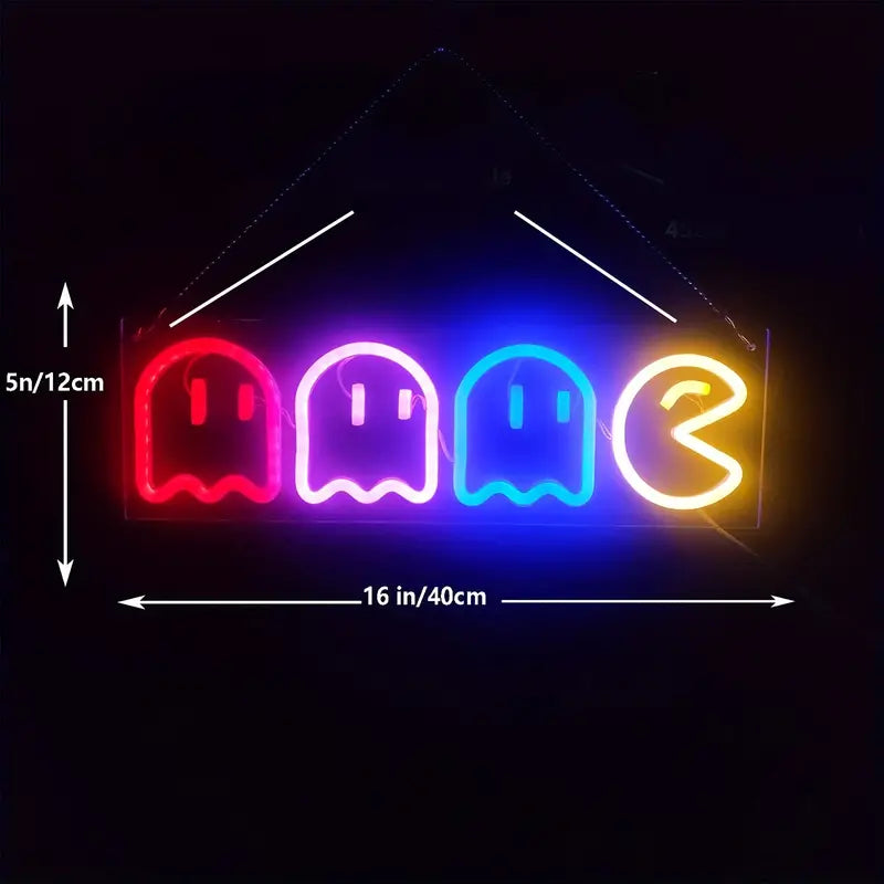 PAC-Man Led Neon Sign-USB Neon sign-Perfect gift idea | Tom Neon