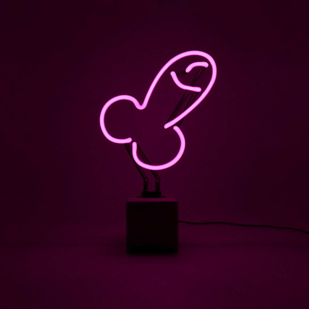 "P*nis" Glas Stand-Neon