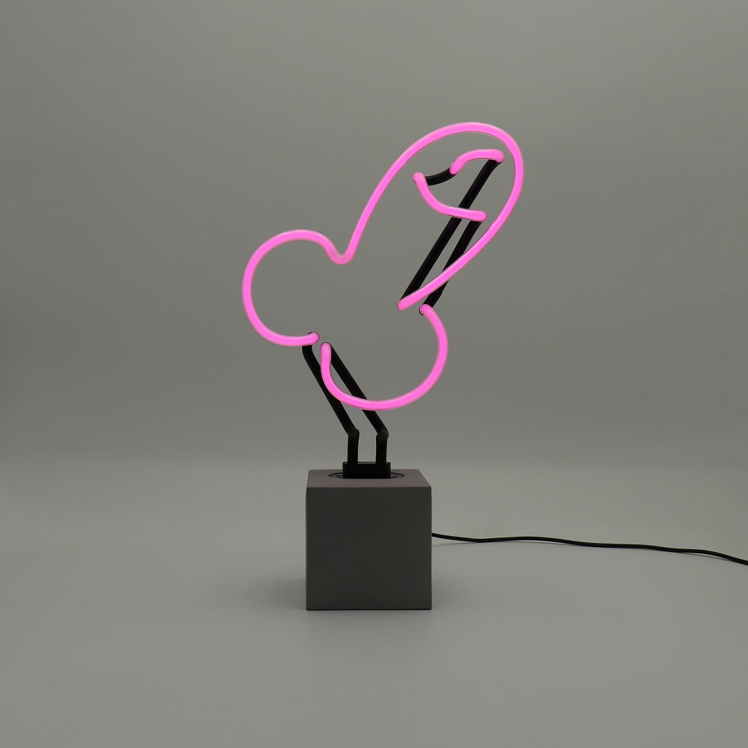 "P*nis" Glas Stand-Neon