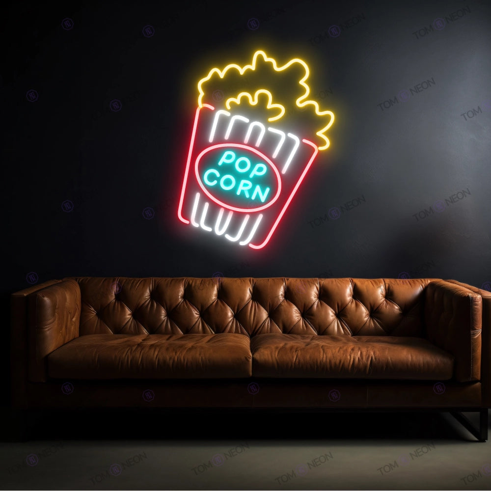 Popcorn LED Lichtschild - Kinozauber und Genuss für Ihr Heimkino