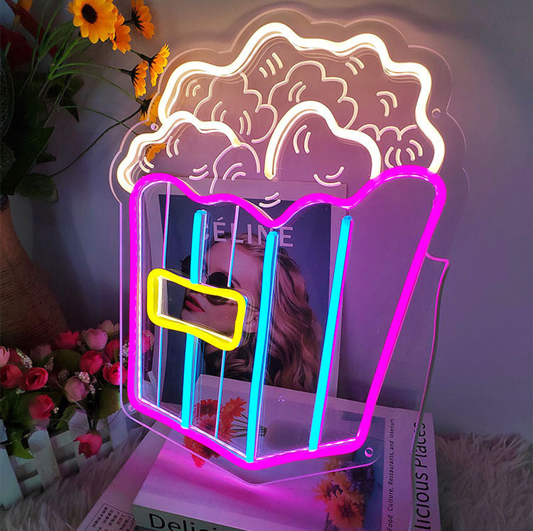 Popcorn LED Neon Sign – USB Neonschild – Perfekte Geschenkidee | TOM NEON