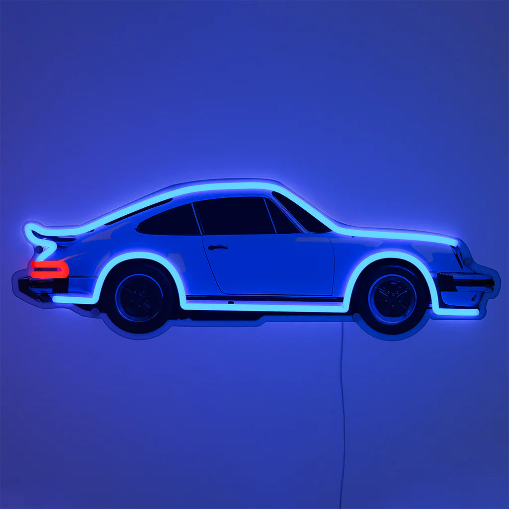 Porsche Sports Car LED Neon Schild – Neon Auto Silhouette für Motorsport-Puristen