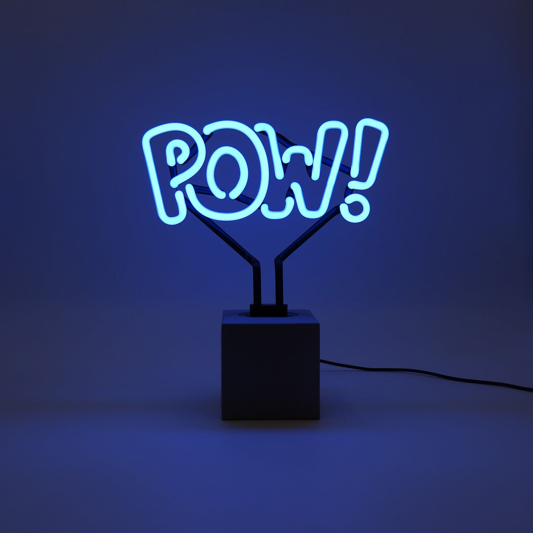 "Pow!" Glas Stand-Neon