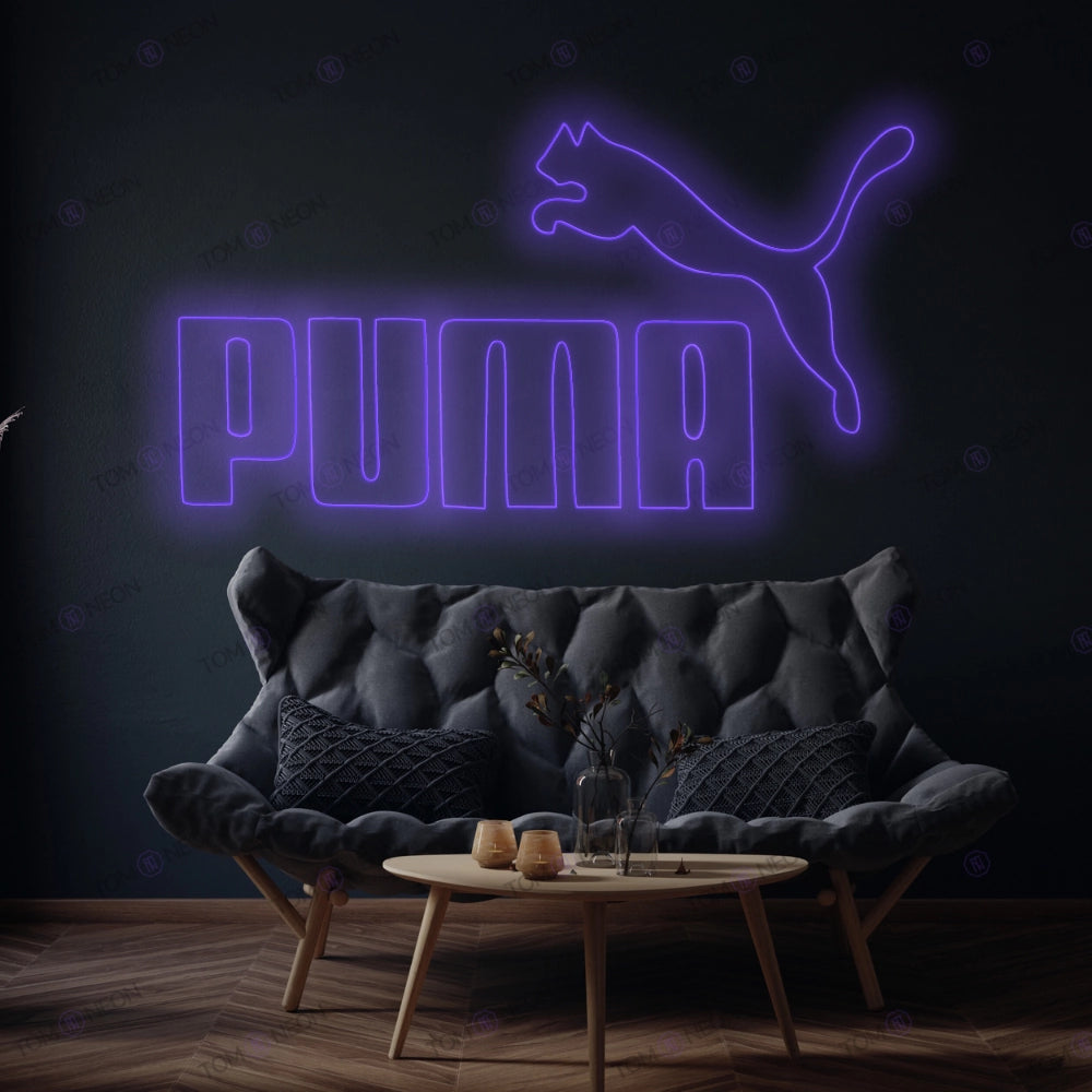 Puma Logo Neon Schild - Dynamische Eleganz für Ihren Wunschbereich