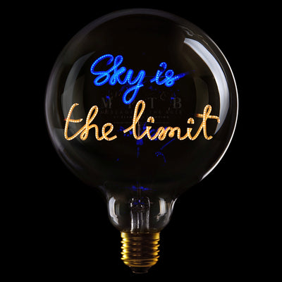 "Sky is the limit" LED Deko-Glühbirne – Botschaftsleuchte