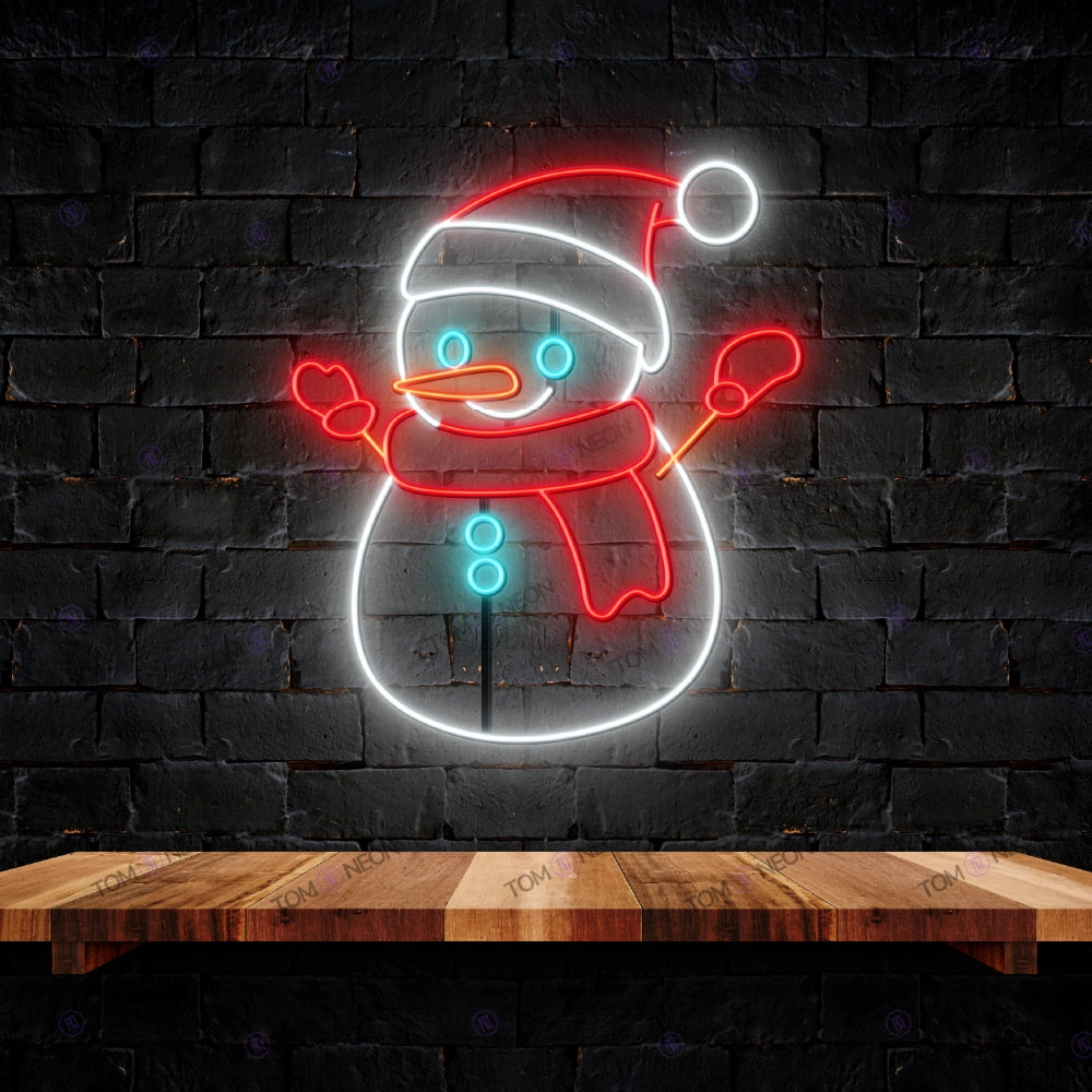 "Schneemann" Weihnachten Neon Schild Bild LED Leuchte