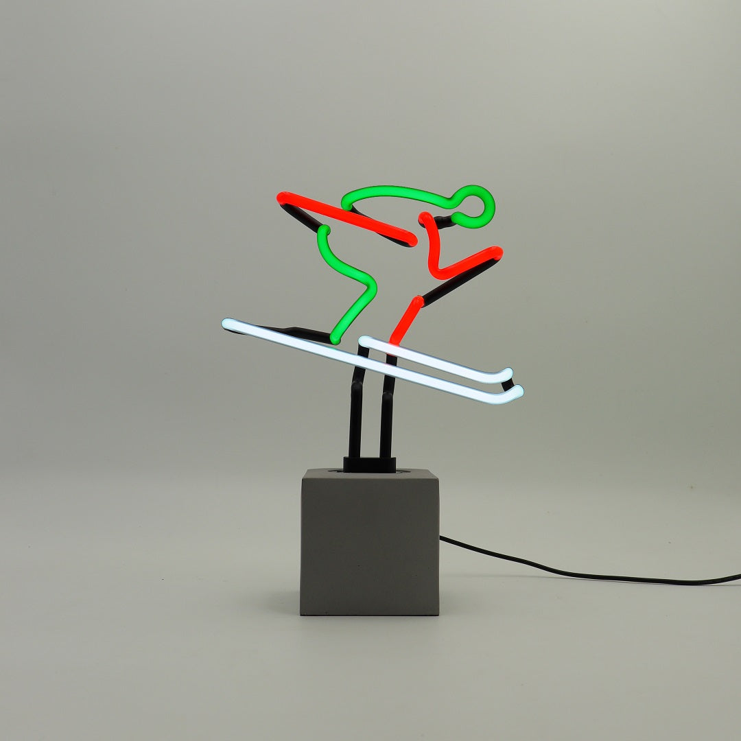 "Ski" Glas Stand-Neon