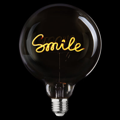 „Smile“ Akku LED Deko-Glühbirne – Botschaftsleuchte