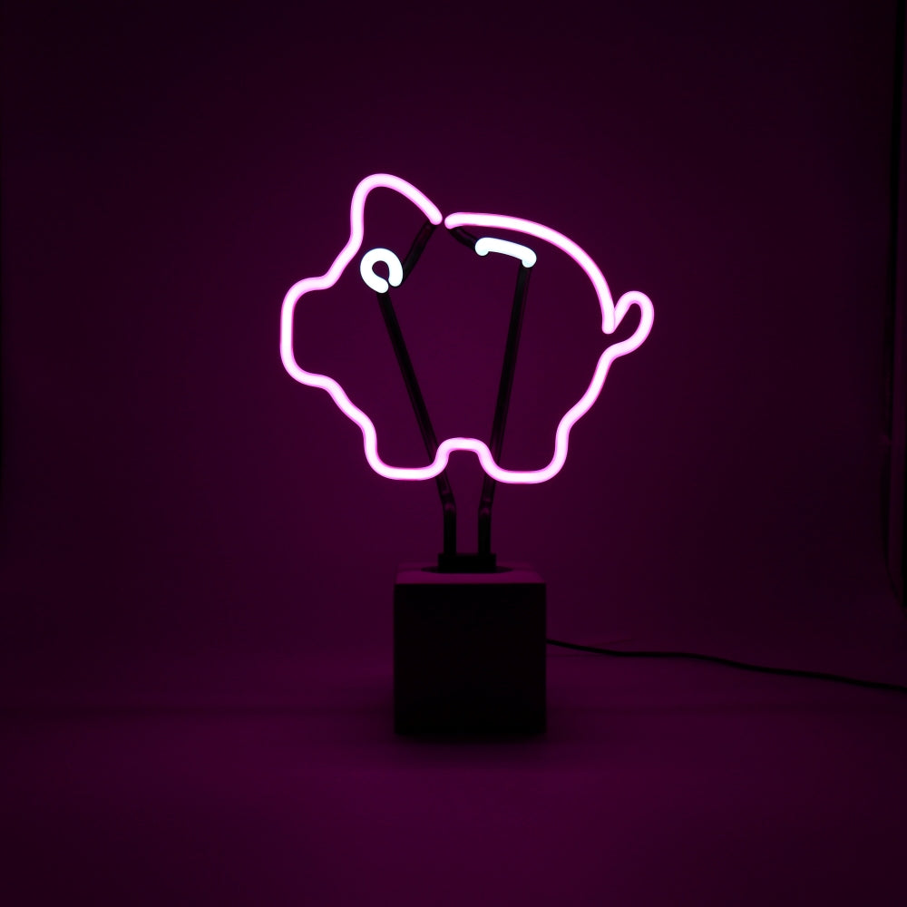 "Sparschwein" Glas Stand-Neon