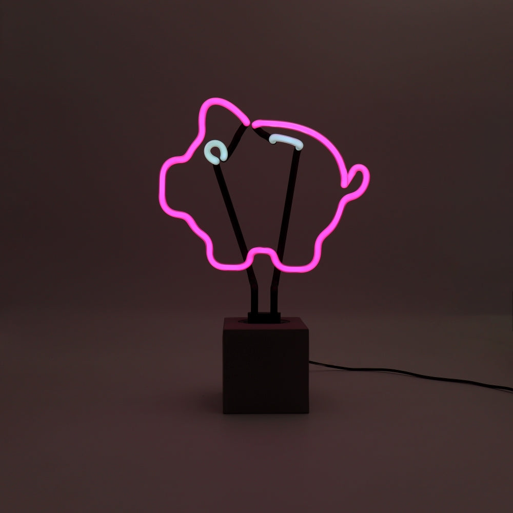 "Sparschwein" Glas Stand-Neon