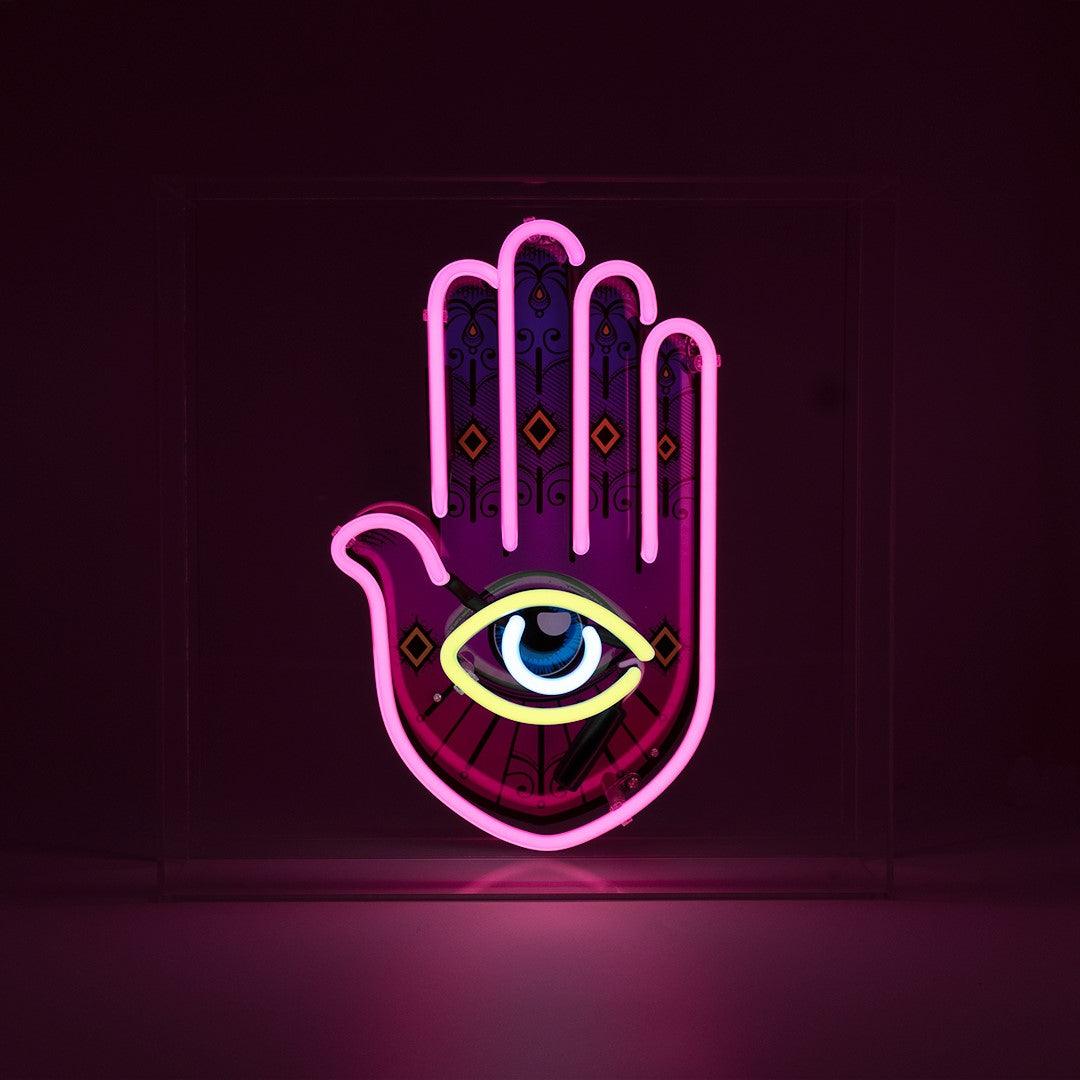 "All Seeing Eye" Glas Neon Box - TOM NEON