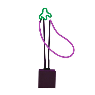 "Aubergine" Glas Stand-Neon - TOM NEON