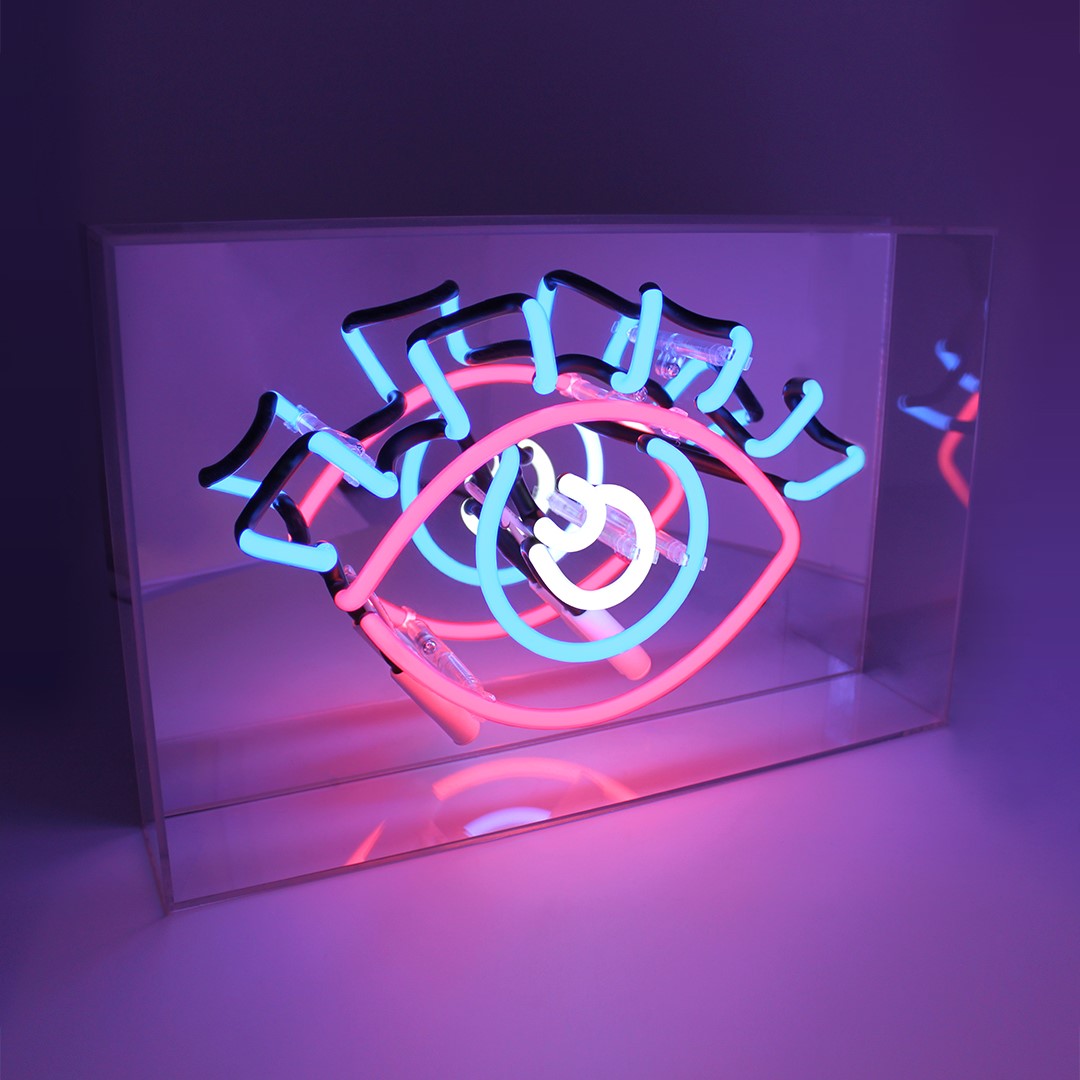 "Auge" Glas Neon Box