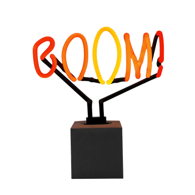 "BOOM!" Glas Stand-Neon - TOM NEON