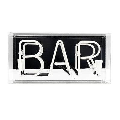 "Bar" Glas Neon Box - TOM NEON