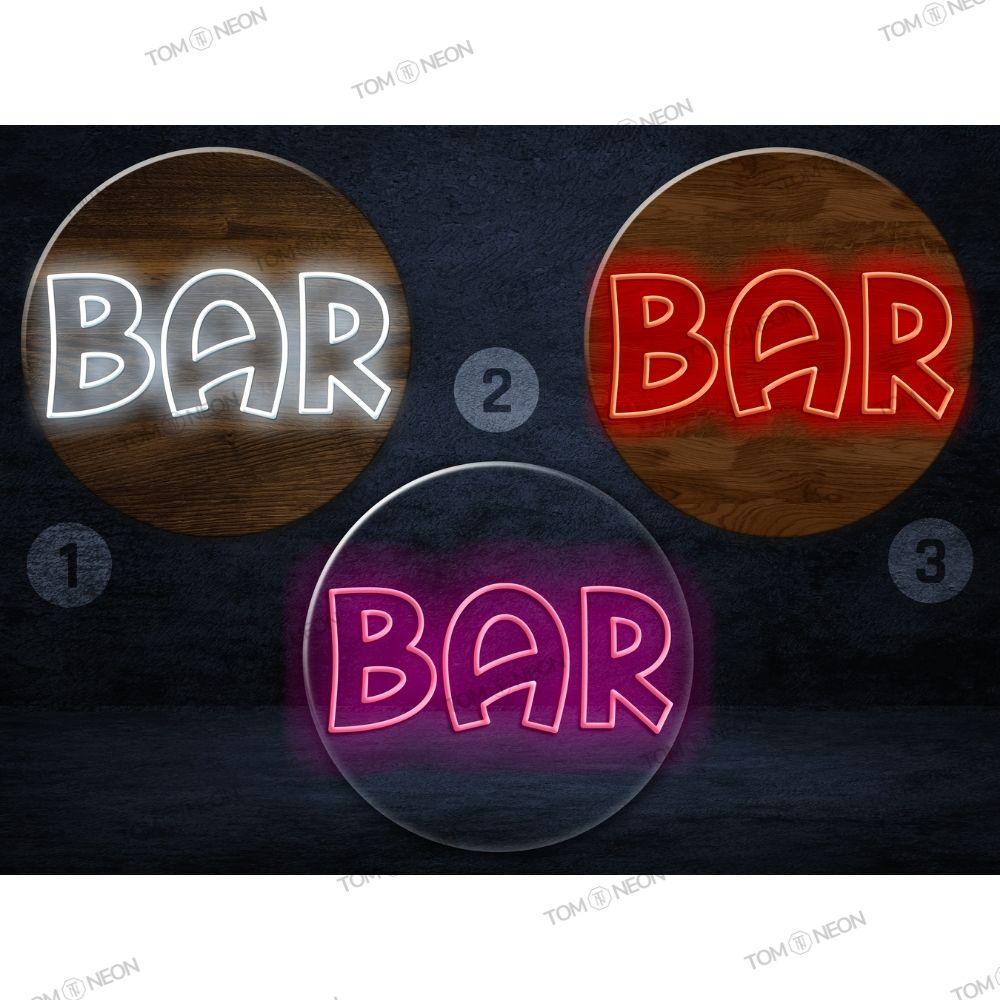 "Bar Bold" LED Neon Schild Holz - TOM NEON