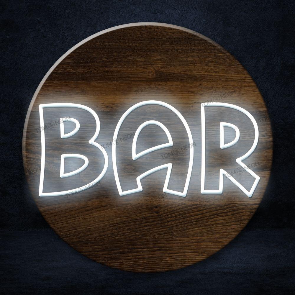 "Bar Bold" LED Neon Schild Holz - TOM NEON