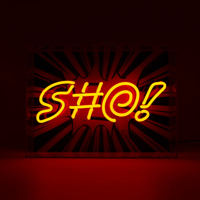 "S#@!" Glas Neon Box