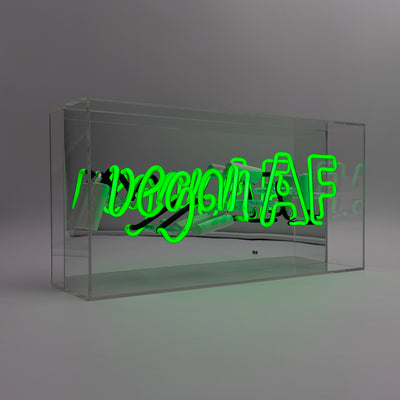 "vegan AF" Glas Neon Box