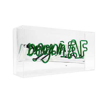 "vegan AF" Glas Neon Box