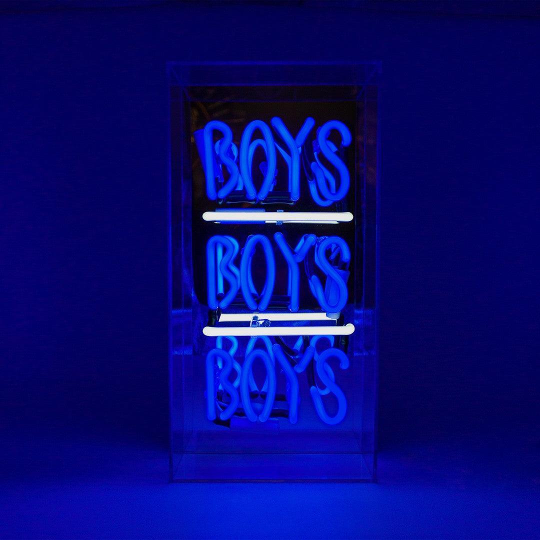 "Boys" Glas Neon Box - TOM NEON