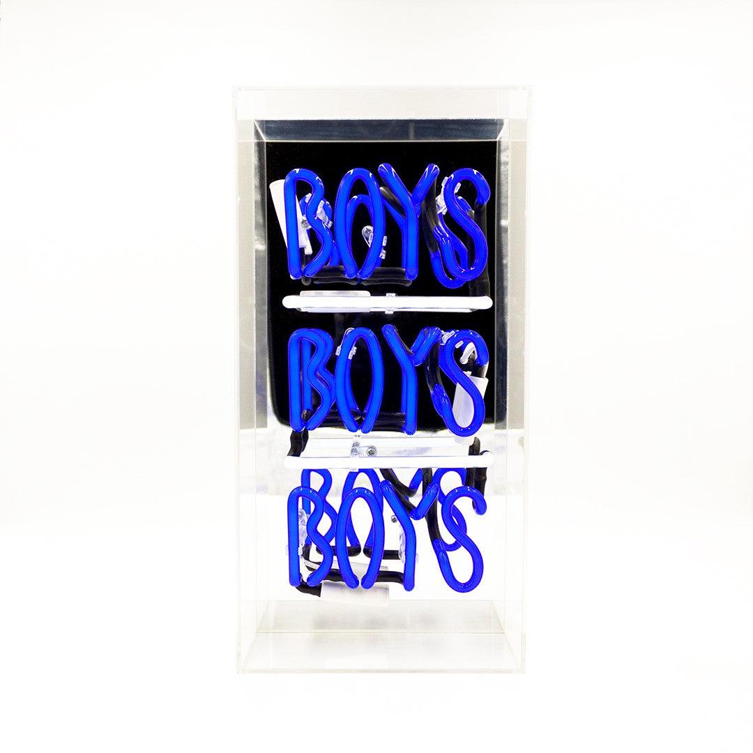 "Boys" Glas Neon Box - TOM NEON