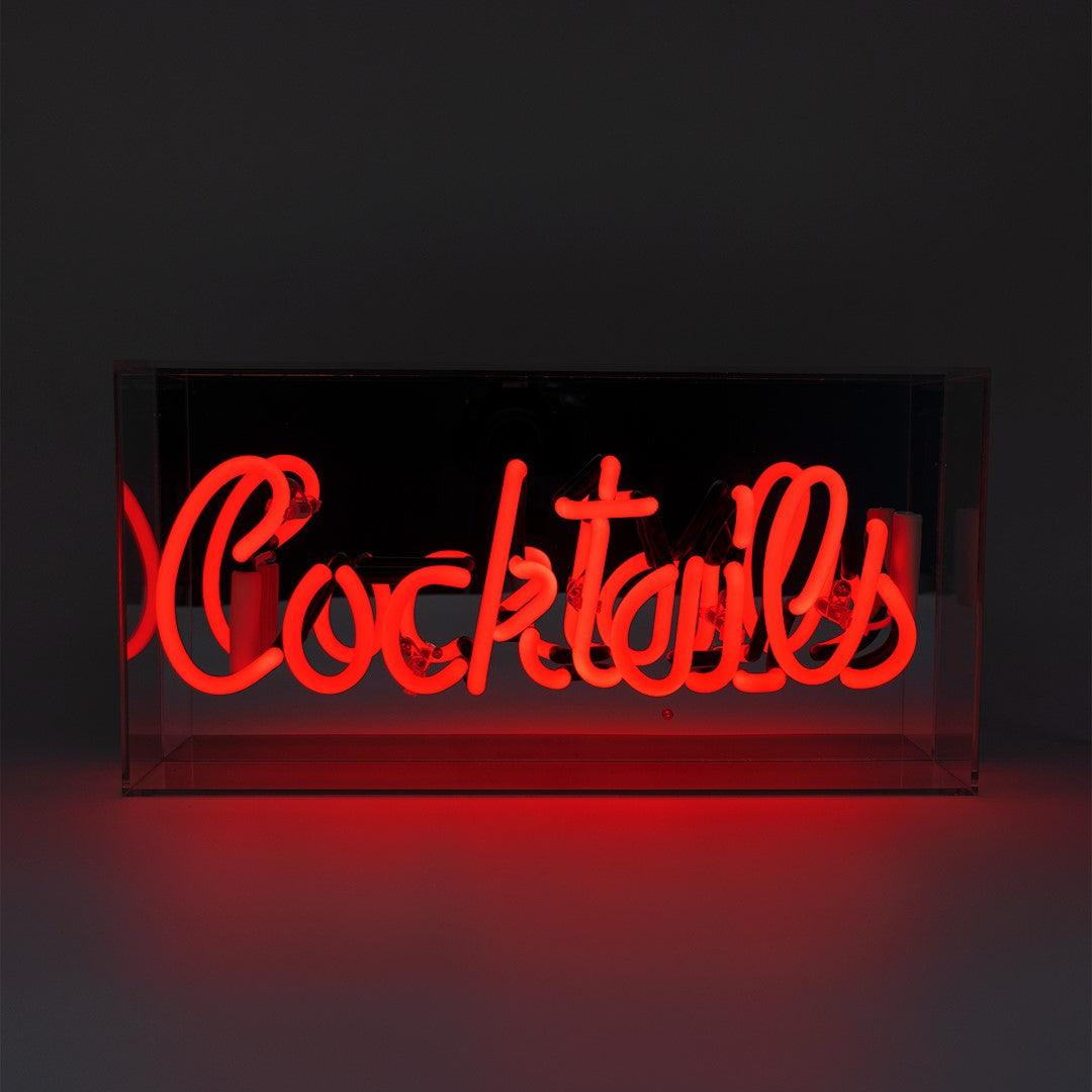 "Cocktails" Glas Neon Box - TOM NEON