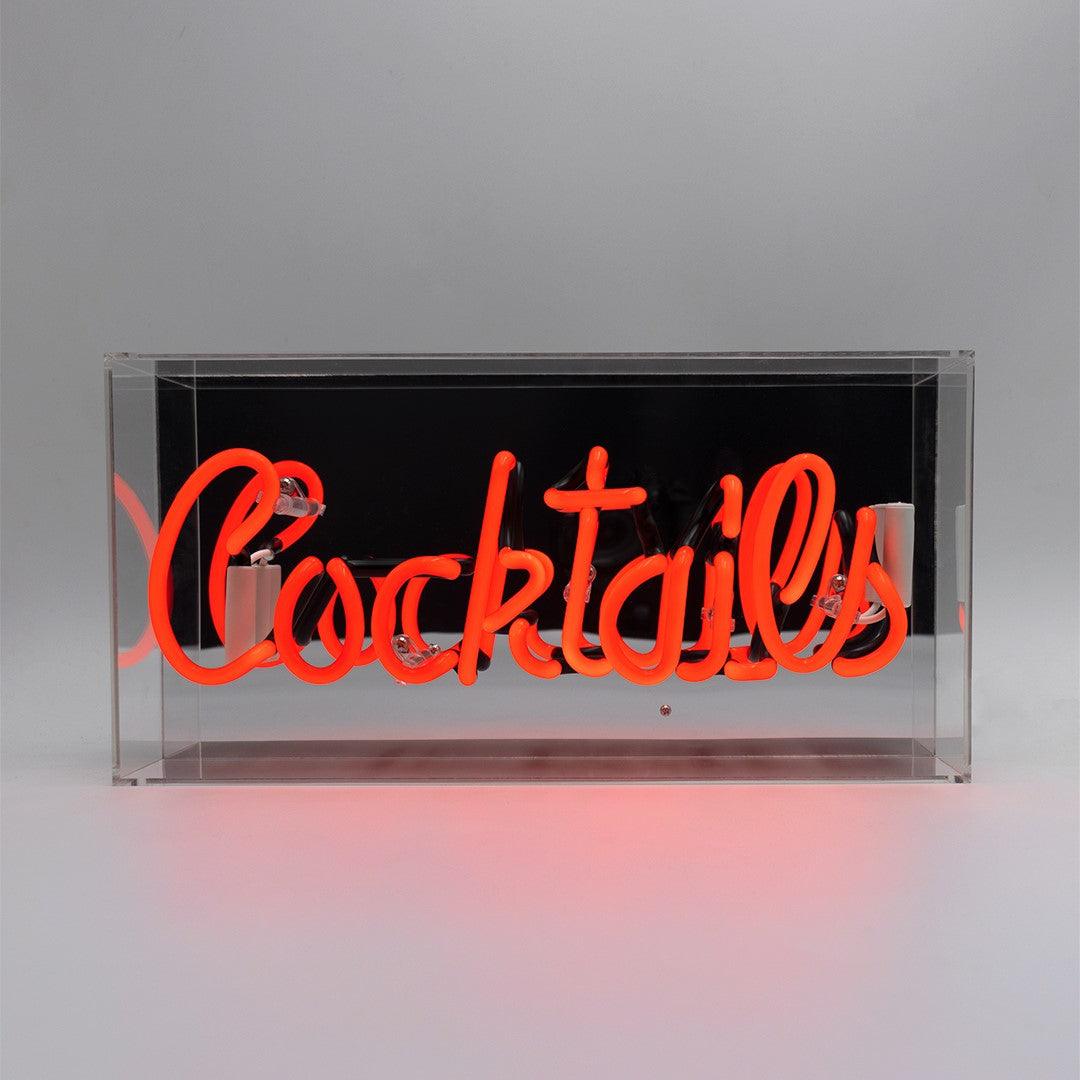 "Cocktails" Glas Neon Box - TOM NEON