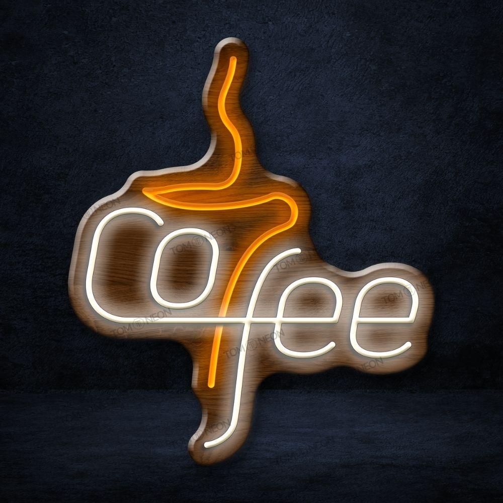 "Coffee Smell" LED Neon Schild Holz - TOM NEON